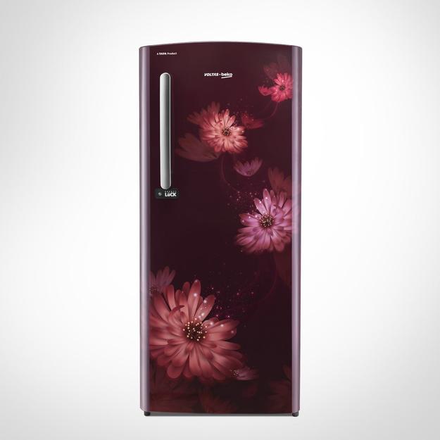 Voltas Beko 185 L 3 Star Single Door Direct Cool Refrigerator (RDC220C / S0DWE0M0000GD, Dahlia Wine)