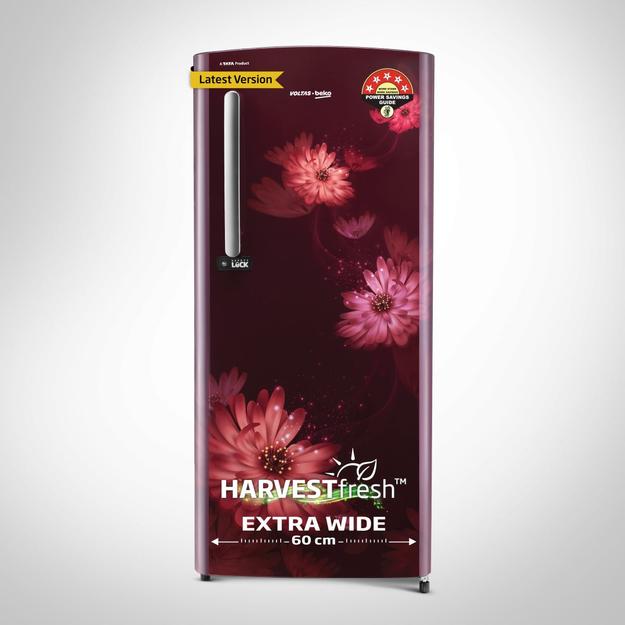 Voltas Beko 185 L, 5 Star, Direct Cool Single Door Refrigerator (Dahlia Wine)