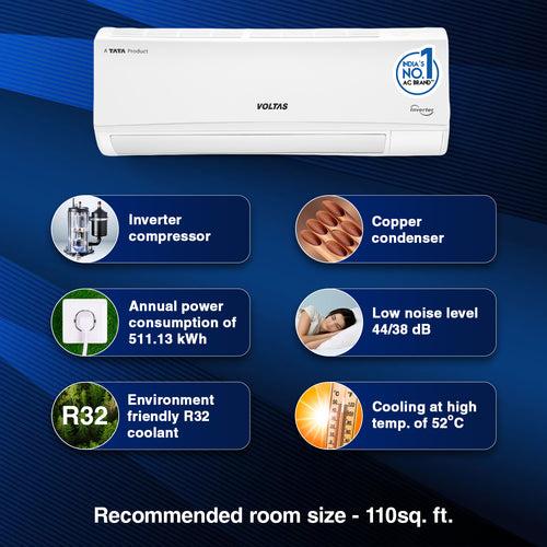 Voltas Adjustable Inverter Split AC, 1 Ton, 5 star - 125V CAX