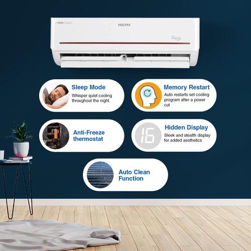 Voltas All Weather Inverter Split AC with Intelligent Heating AC, 1.5 Ton, 3 star - 183VH Vertis Prism