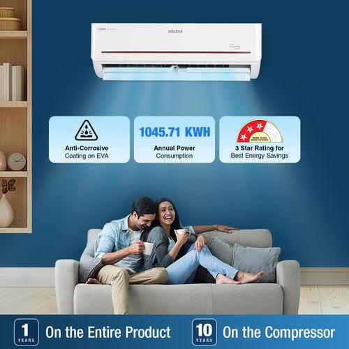 Voltas All Weather Inverter Split AC with Intelligent Heating AC, 1.5 Ton, 3 star - 183VH Vertis Prism