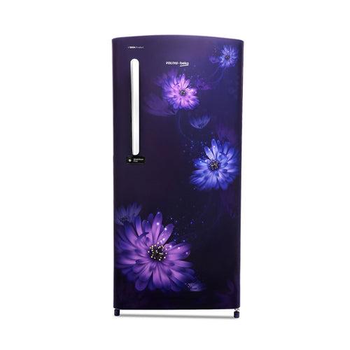 Voltas Beko 185 L, 5 Star, Single Door DC Refrigerator (Dahlia Blue)