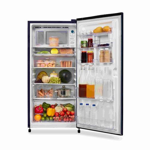 Voltas Beko 185 L, 5 Star, Single Door DC Refrigerator (Dahlia Blue)