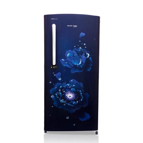 Voltas Beko 185 L, 3 Star, Single Door DC Refrigerator (Fairy Flower Blue)