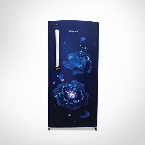 Voltas Beko 185 L, 3 Star, Single Door DC Refrigerator (Fairy Flower Blue)