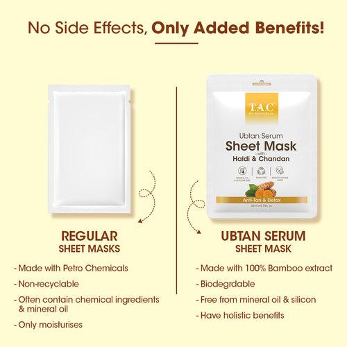 Ubtan Serum Sheet Mask (Pack of 3)