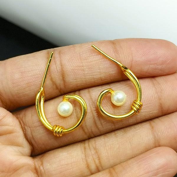 Double Swirl Hoop Earring