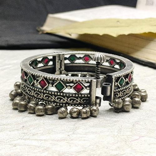 Dainty Oxidized Ghungroo Bangle