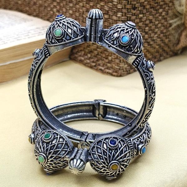 Boho Multi Color Stone Bangle