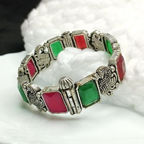 Shiny Pink & Green Stone Kada