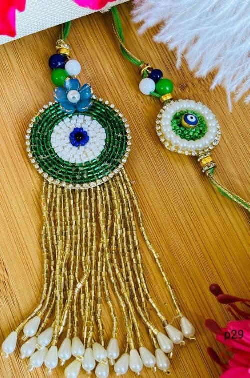 Round Shaped Long Couple Rakhi