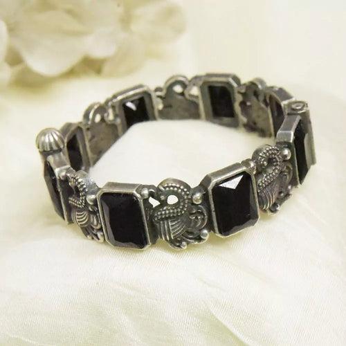 Black Stone Handmade Kada Bracelet