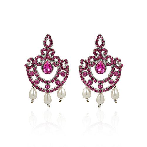 Chandbali Beaded and Stone Earrings