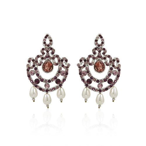 Chandbali Beaded and Stone Earrings