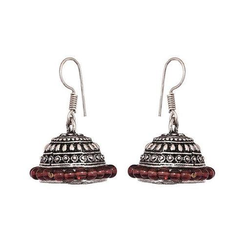 Jhumki shaped earrings in German Silver