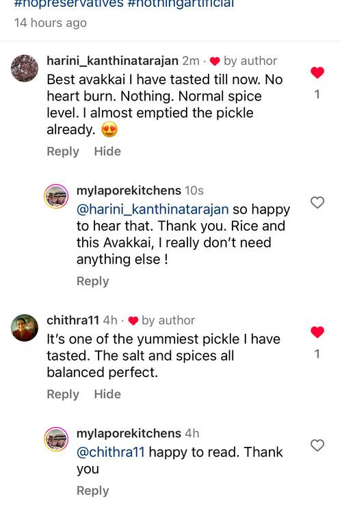 Avakkai Pickle - Spicy - 350 gms