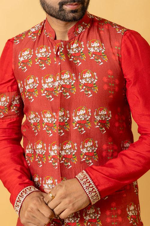 NATYA GANAPATI SET OF 3 ( kurta + churidar + jacket )