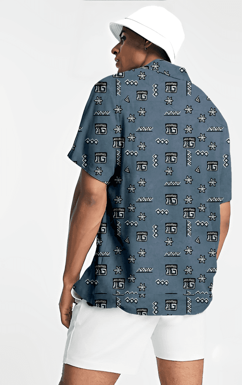 African Culture Print Short Sleeve Shirt