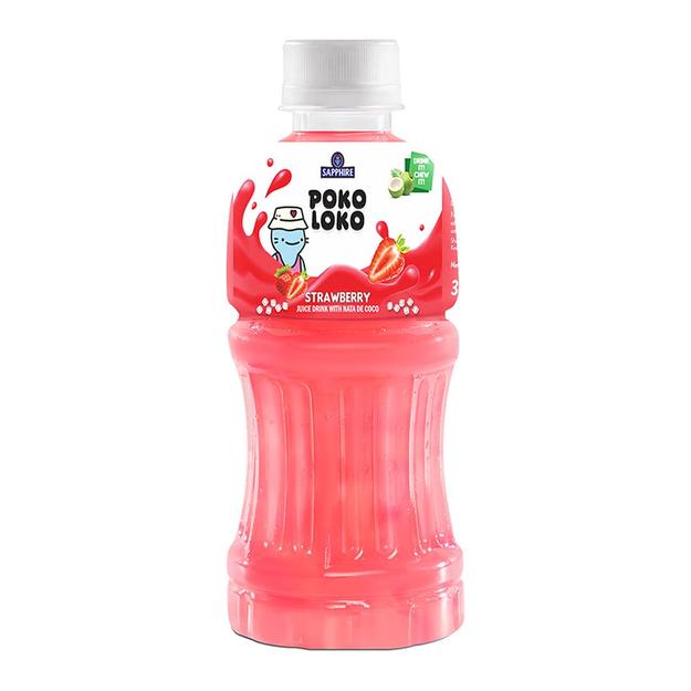 Poko Loko Strawberry Juice Drink with Nata De Coco - 300ml