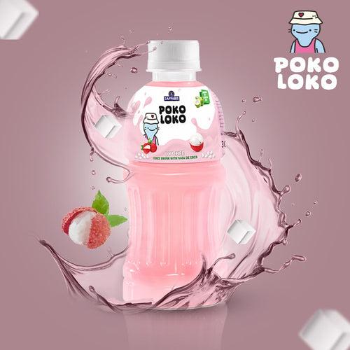 Poko Loko Lychee Juice Drink with Nata De Coco - 300ml