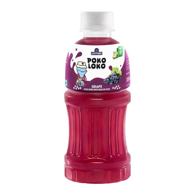 Poko Loko Grape Juice Drink with Nata De Coco - 300ml