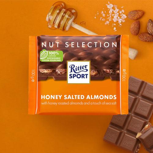 Ritter Sport Milk Chocolate Honey Salt Almonds 100g