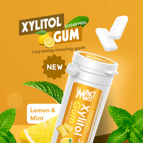 Xylitol Gum - Lemon & Mint Flavour