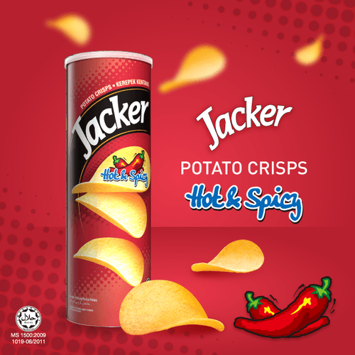 Jacker Potato Crisp Hot & Spicy 100g