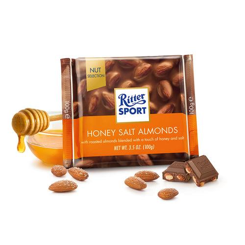 Ritter Sport Milk Chocolate Honey Salt Almonds 100g