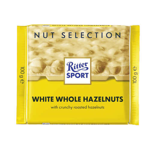 Ritter Sport White Chocolate Whole Hazelnuts 100g