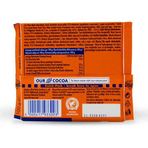 Ritter Sport Chocolate 74% Intense from Peru 100g