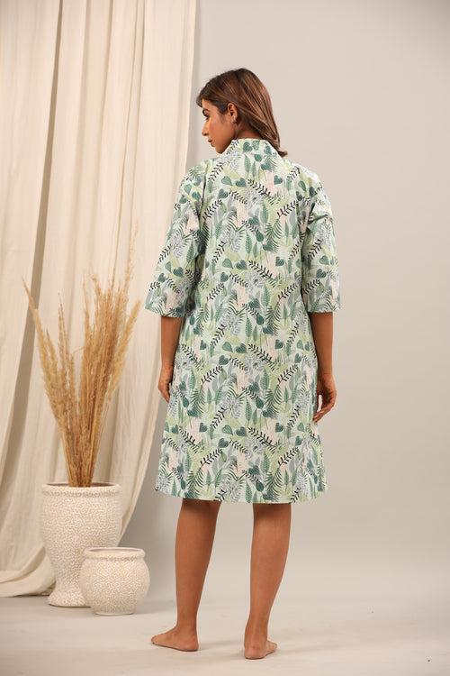 Tropical Garden Spaghetti Top with Shorts and Robe