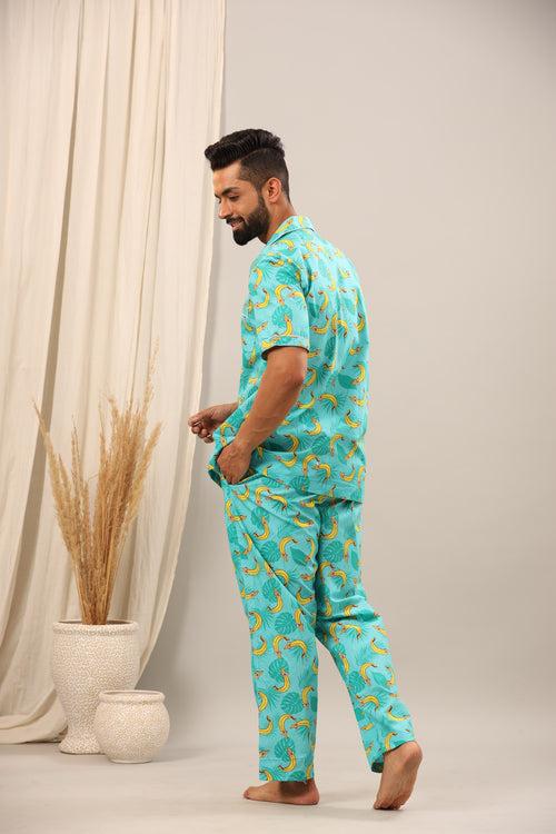 Tropical Bananas Pajama Set for Men