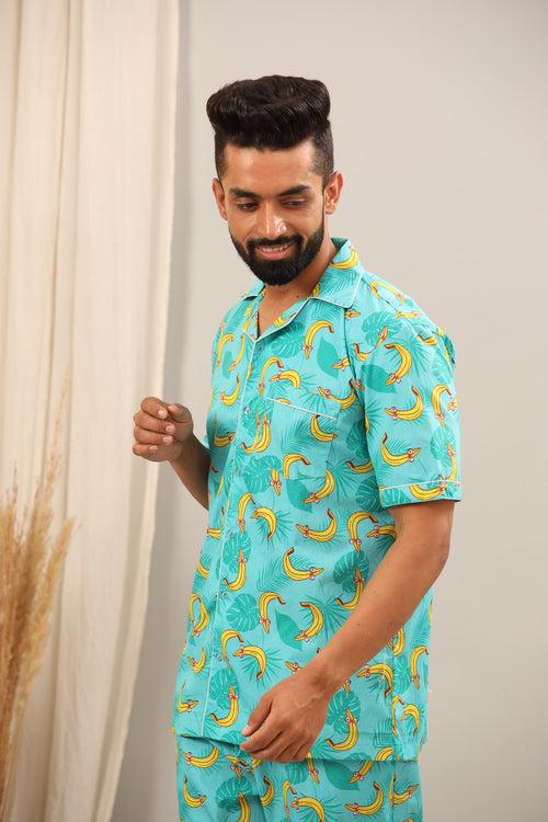 Tropical Bananas Pajama Set for Men