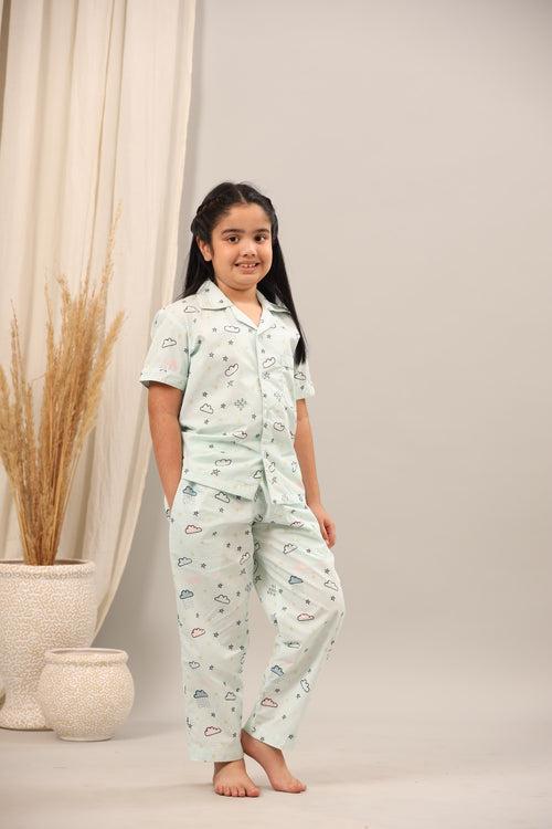 Clouds in the Sky Pajama Set for Girls