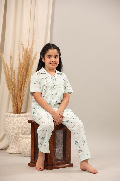 Clouds in the Sky Pajama Set for Girls