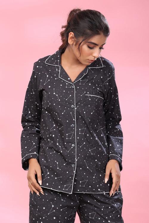 Constellation Print Classic Pajama Set