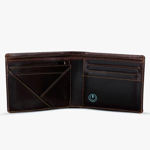Wallet-bot Classic | Smart wallet | Inbuilt Powerbank (Brown)