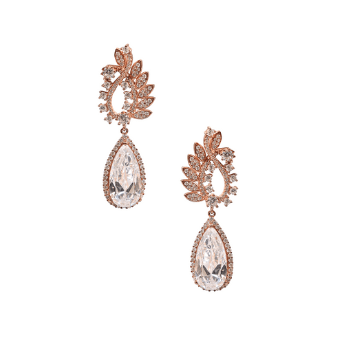 Rosegold silver earrings