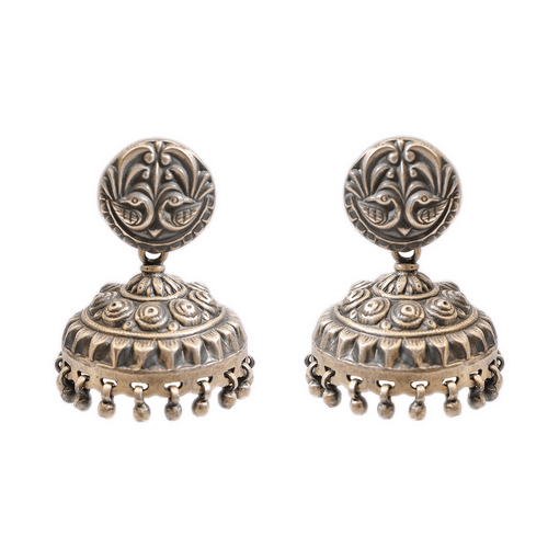 Ojasvi peacock design jhumkis