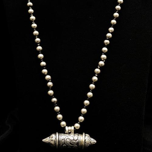 Antique taweez silver pendant necklace