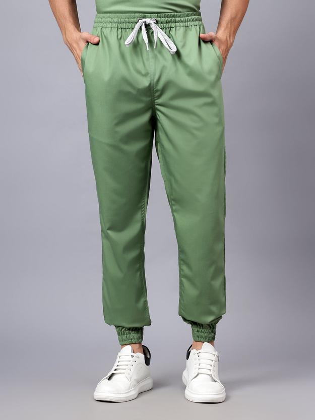 Stretchable (2Way) Male Pista Green Jogger