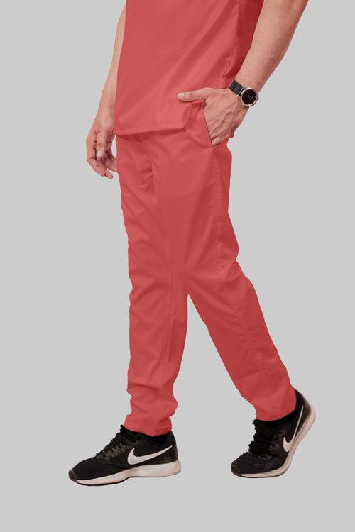 Stretchable (2Way) Male Peach Straight Scrub Pant