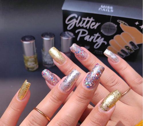 Miss Nails Glitter Party (Pack of 3)