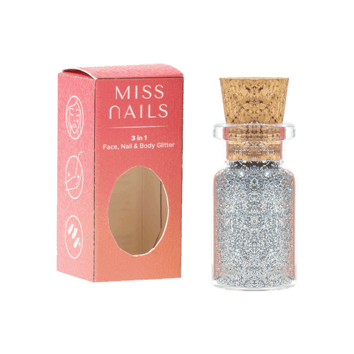 Miss Nails 3 in 1 Glitter - ( Silver Lining  47 )