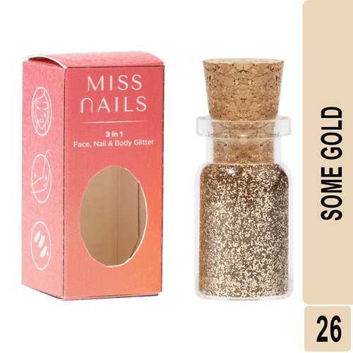 Miss Nails 3 in 1 Glitter - ( Some Gold 26 )