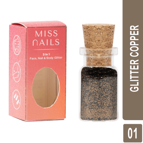 Miss Nails 3 in 1 Glitter - ( Copper 1 )