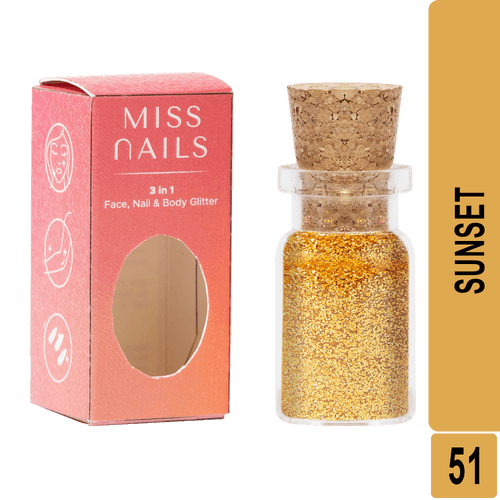 Miss Nails 3 in 1 Glitter - ( Sunset 51   )