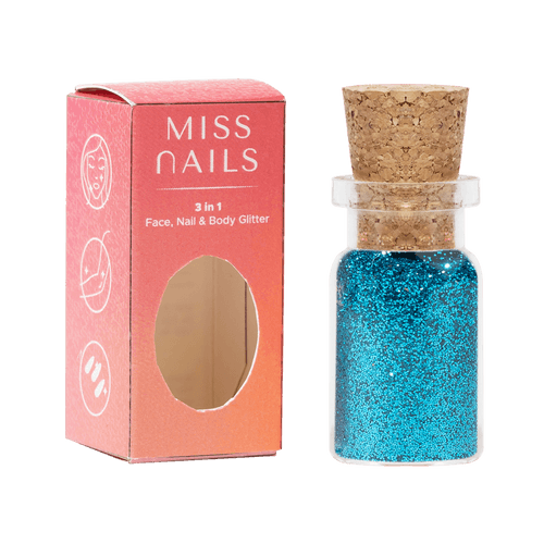 Miss Nails 3 in 1 Glitter - ( Blue Sky 2   )