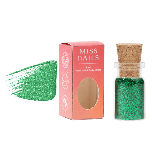 Miss Nails 3 in 1 Glitter - (  I am all Green 3  )